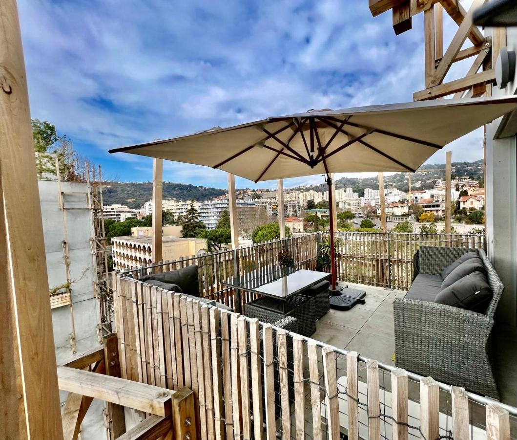 Aparthotel Riviera - Superbe 3 Pieces Avec Terrasse Plein Sud Et Parking Ac- La Terrasse Du Jardin Du Ray Nice Eksteriør billede