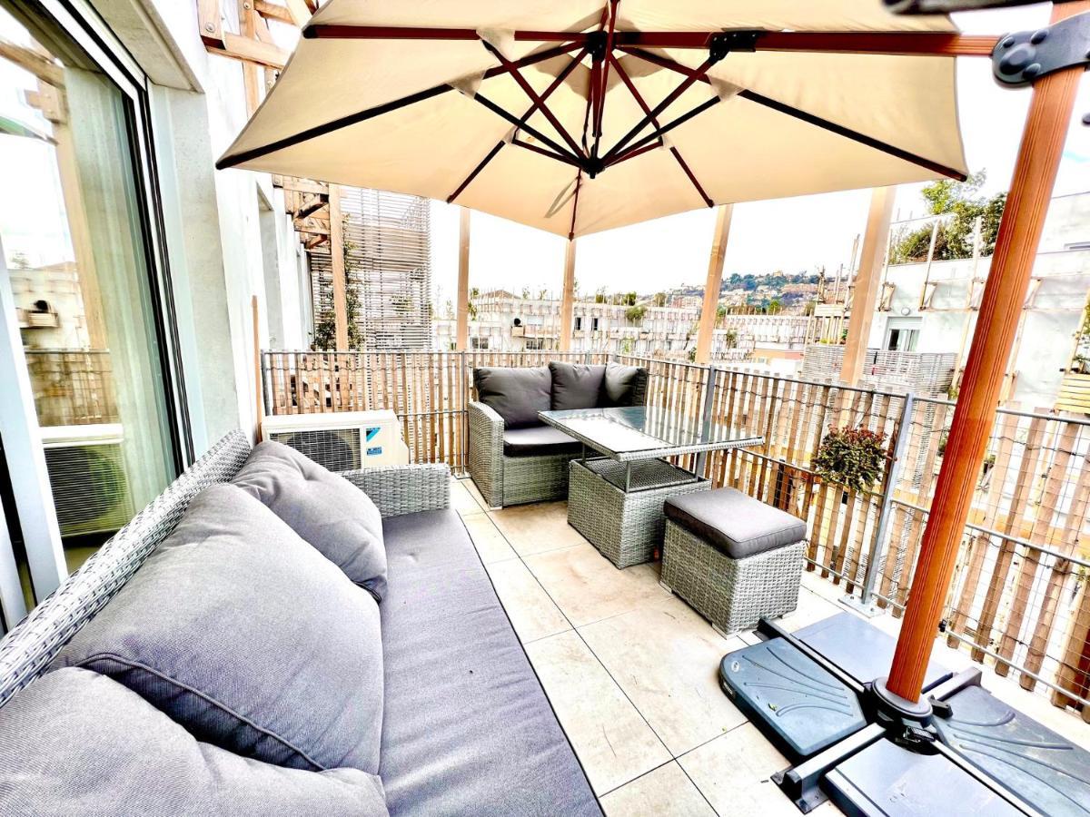 Aparthotel Riviera - Superbe 3 Pieces Avec Terrasse Plein Sud Et Parking Ac- La Terrasse Du Jardin Du Ray Nice Eksteriør billede